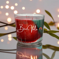 Holiday Clear Glass Tumbler Jar Candle 16 oz