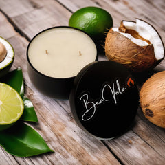 Luxury Candles Black Metal Tin 8oz