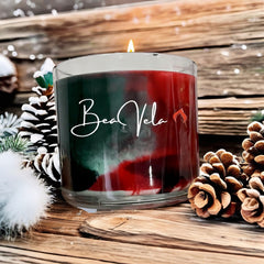 Holiday Clear Glass Tumbler Jar Candle 16 oz