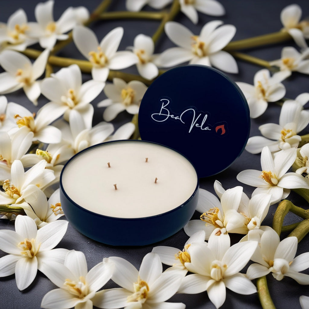 Luxury Candles Black Metal Tin 16oz