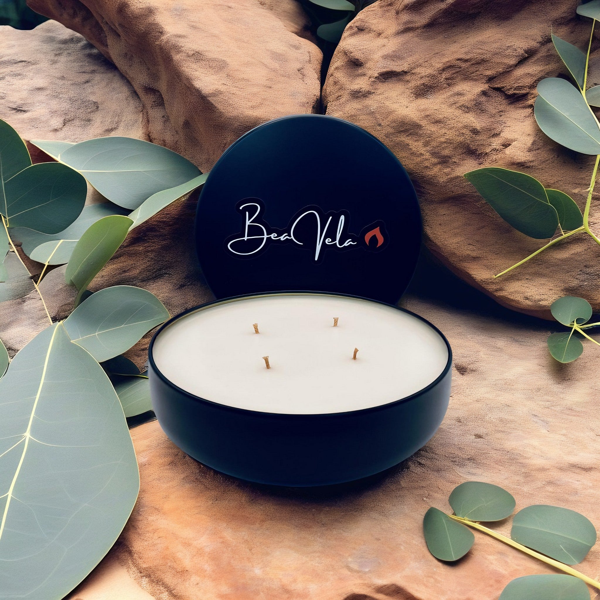 Luxury Candles Black Metal Tin 16oz