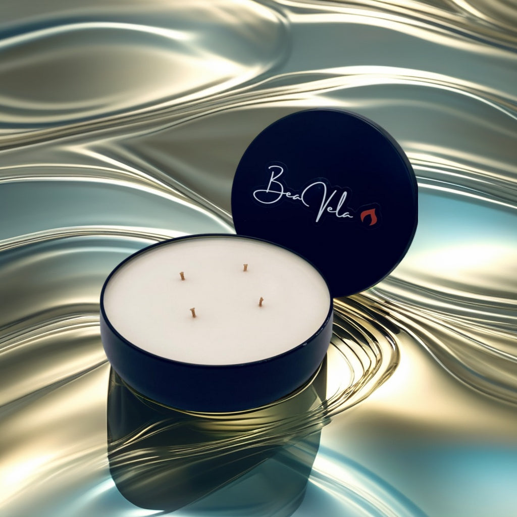 Luxury Candles Black Metal Tin 16oz