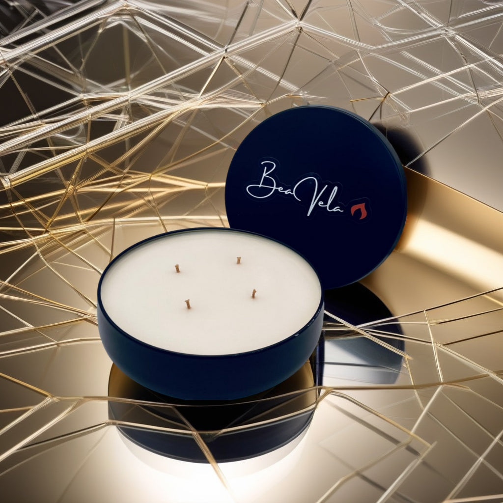 Luxury Candles Black Metal Tin 16oz