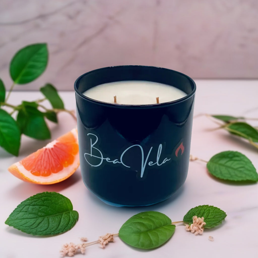 Luxury Candle Glass Black Tumbler Jar 16oz