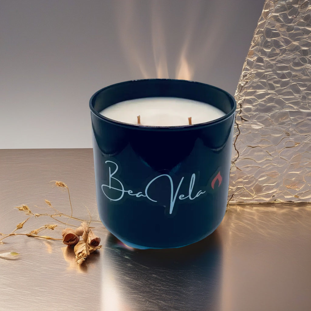 Luxury Candle Glass Black Tumbler Jar 16oz