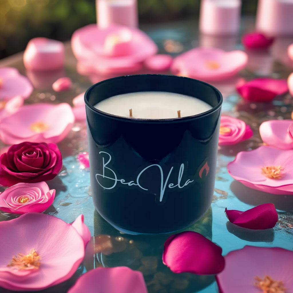 Luxury Candle Glass Black Tumbler Jar 16oz
